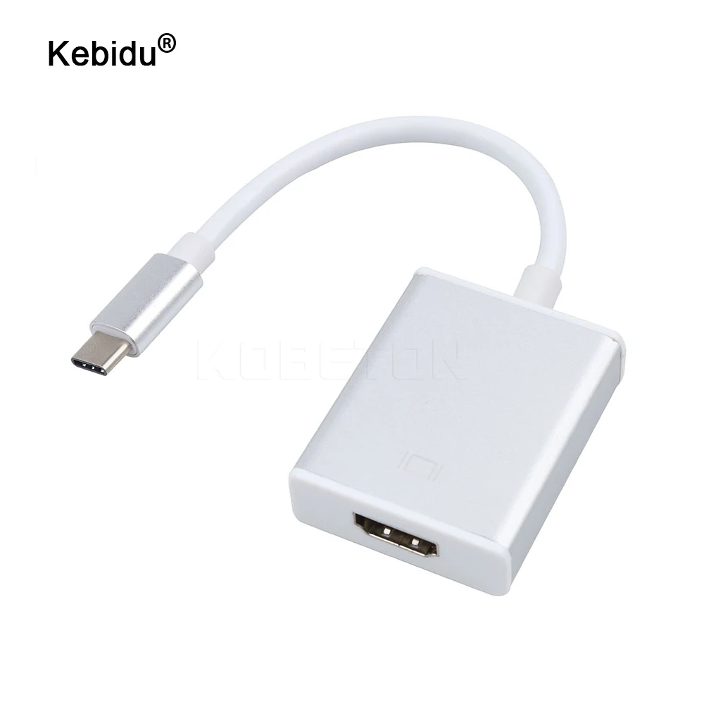 

kebidu High Quality Type C USB-C USB 3.1 Male to HDMI Female 1080P HDTV Adapter Cable For Macbook Laptop For Nokia N1 Tablet