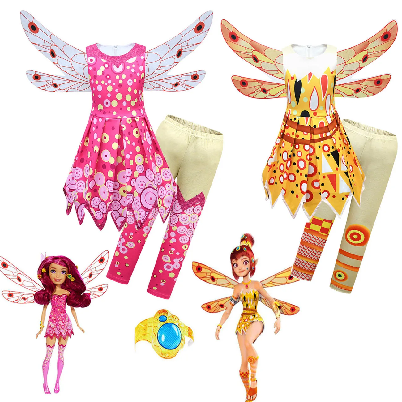 Mia Costumi Di Halloween Per Bambini Ragazze Mia E Me Set Di Abbigliamento Mia Dress Wing Handband Bambini Festa Di Compleanno Abiti Di Carnevale