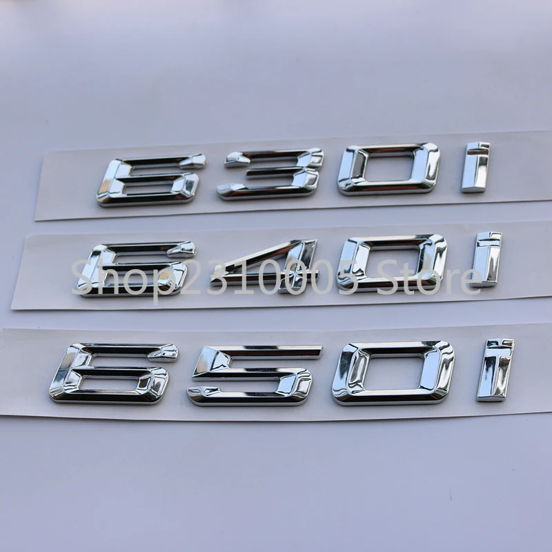 

For Bmw 6 Series Chrome 630i 640i 650i Rear Boot Tailagte Lid Number Lettering Decal Car Styling Badge Emblem Logo Stickers