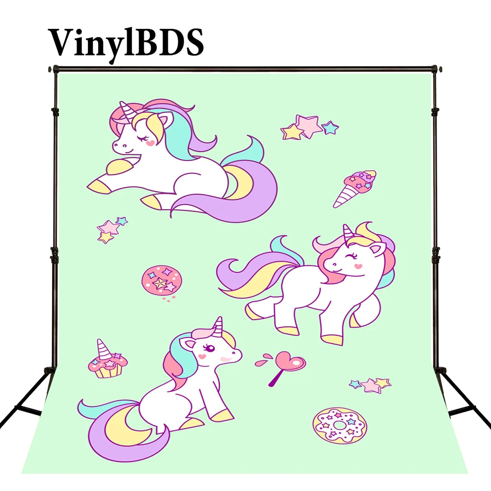 VinylBDS фон для фотосъемки с единорогом вечеринки в честь Дня Рождения фотобудка