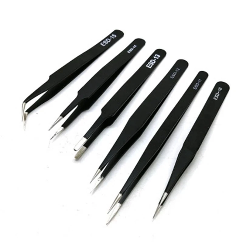 ESD Anti-static Tweezers 1 PCS Industrial Precision