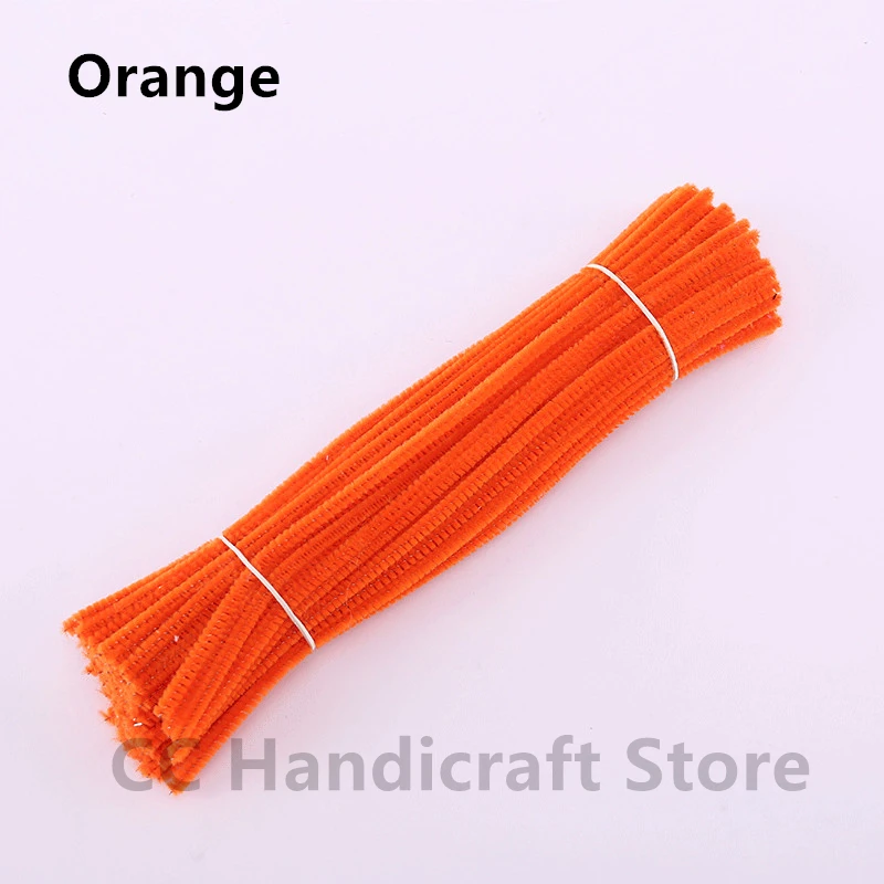 Orange(10PCS) 10 шт. Набор для вязания DIY красочная плюшевая палочка Обучающие игрушки ручной работы Shilly-Stick DIY Набор для рукоделия витая палочка игрушки для вязания крючком - Цвет: Orange(10PCS)
