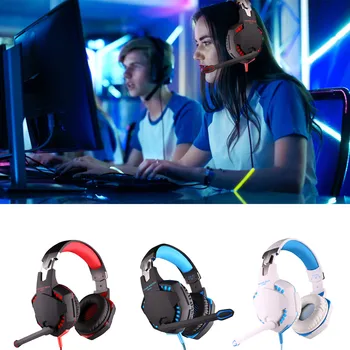 

New Hot G2100 Gaming Headsets Headphones With Light Microphone Stereo Earphones For Computer Gamer Laptop