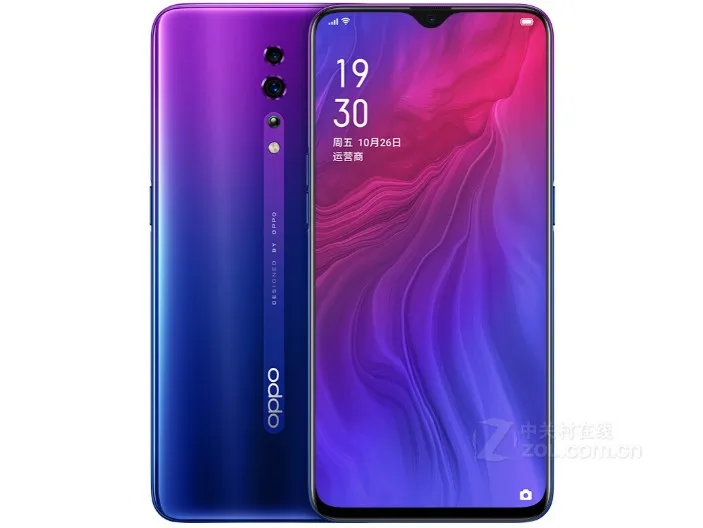Фиолетовый Смартфон Oppo Reno Z Android 9,0 6," ips 2340X1080 6GB ram 256GB rom 48.0MP+ 32.0MP экран отпечатков пальцев - Цвет: Фиолетовый