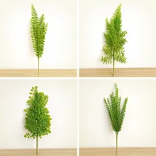 1 шт. эвкалипта пластиковые искусственные растения зеленая трава поддельные растения ветка свадебный стол с домашним декором зелени