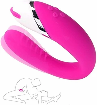 10 Speed U Shape Couple Vibrator USB Waterproof Rechargeable G Spot Clitoral Vibrators Massager Adult Sex Toys for Women Female 1