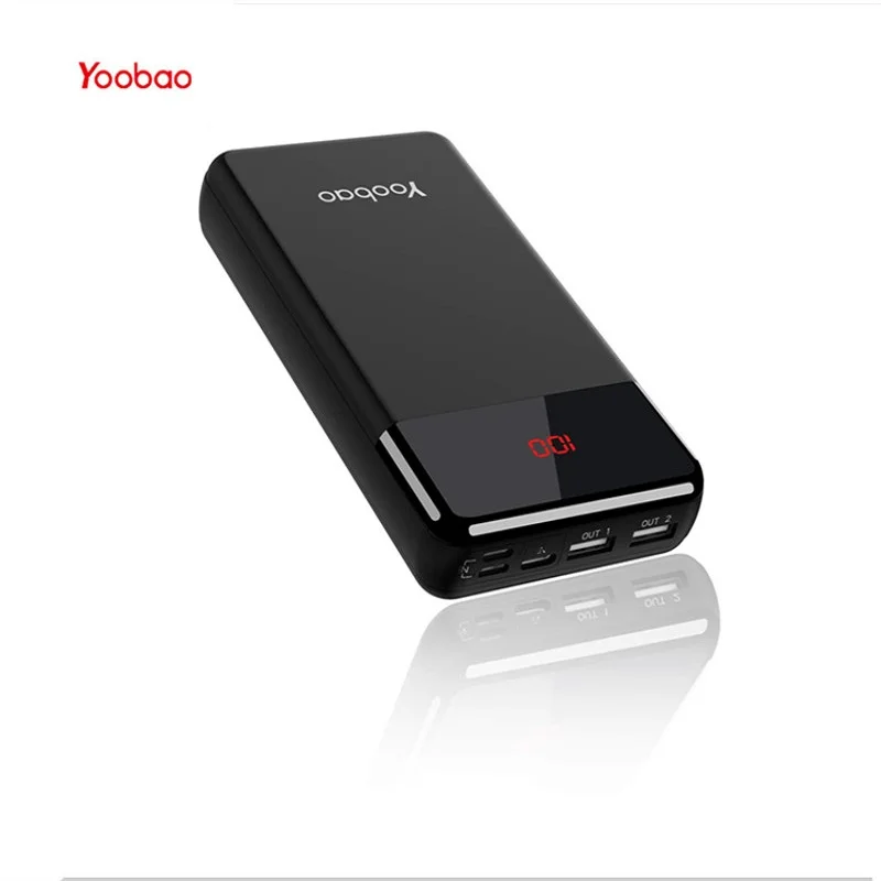 Cena Bank mocy Yoobao o mocy 20w 20000mAh dla IPhone przenośna bateria zewnętrzna ładowarka cyfrowy wyświetlacz dla Xiaomi Huawei P20 Powerbank