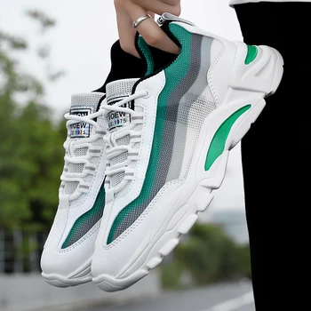 

Men's Sneakers Fashion Mesh Comfortable Lace-up Casual Shoes For Man Flats Leisure Shoes Breathable High Quality Brand Male Shoe