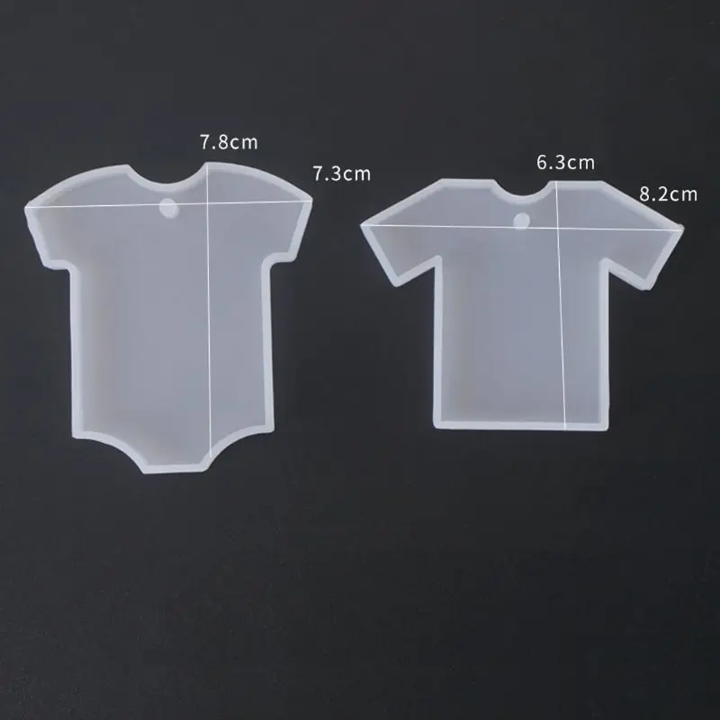 5Pcs Handmade T-shirts Elk Deer Cat Babysuit Pendant Molds Keychain Resin Mold Kit Epoxy Resin Jewelry Making Tools