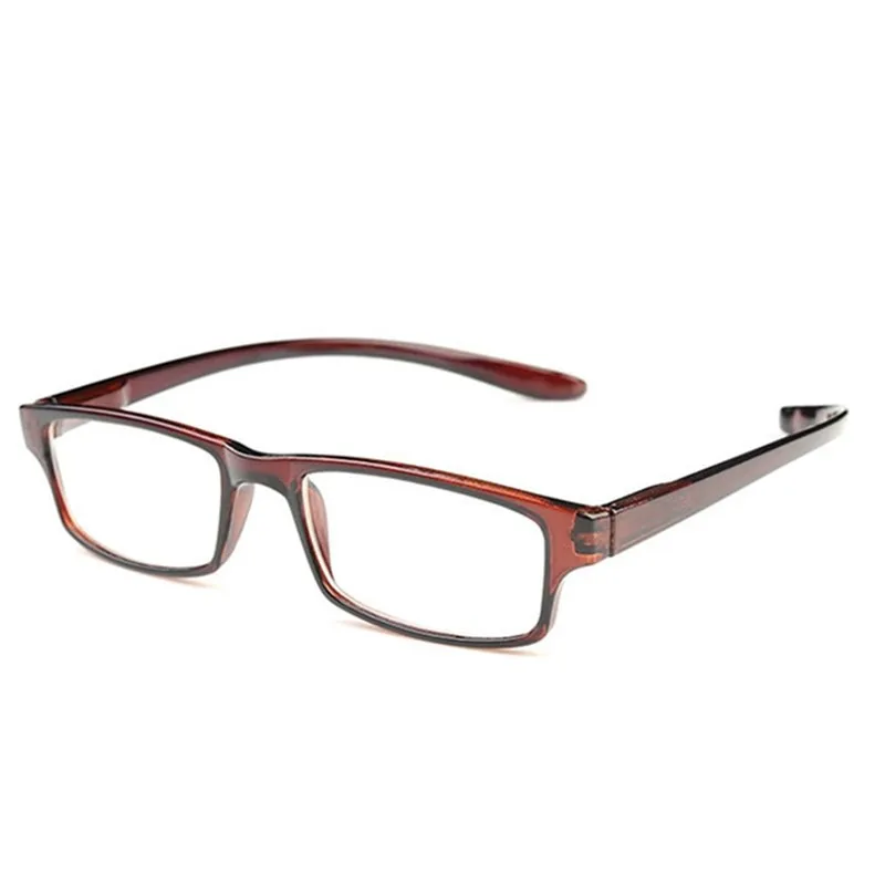 Темно-желтый Men Women Resin Reading Glasses Hanging Neck Cheap Square Magnifying Presbyopic Glasses Eyeweaer Diopter+100 To+400 Black Tan - Цвет оправы: Темно-желтый