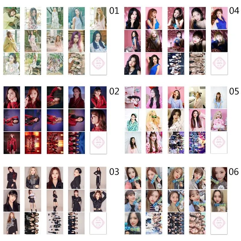 14 шт./компл. KPOP LOONA Girls фотоальбом с бабочками фотооткрытка из ПВХ самодельные ломо