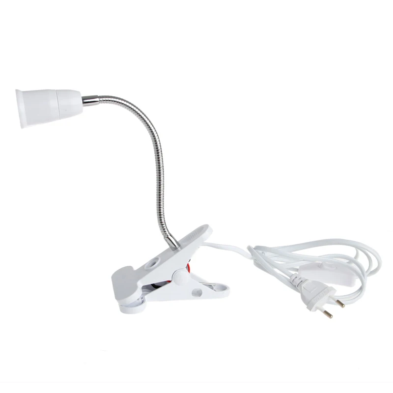 Drop Ship AC 85-265V E27 20cm Flexible Clip Switch LED Lamp Holder Socket Power Cable New | Лампы и освещение