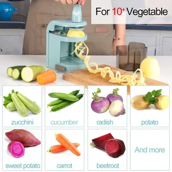 

Spiralizer Vegetable Slicer With 4 Rotating Blades Mandoline Slicer Cutter Pasta Spaghetti Zucchini Noodles Maker KC0214