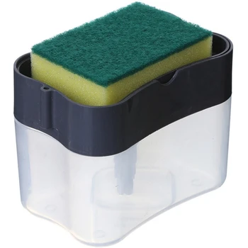 

Soap Pump Dispenser and Sponge Holder for Kitchen Sink Dish Washing Soap Dispenser