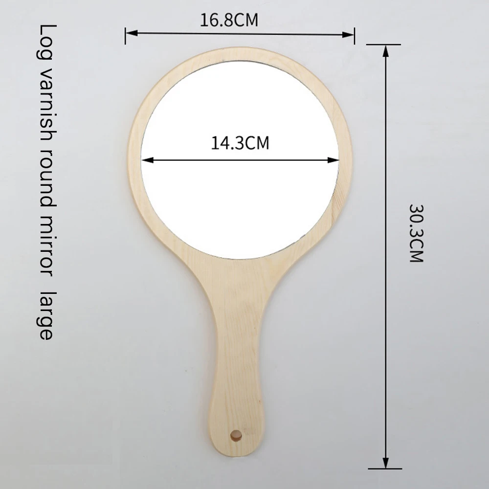 Новое зеркало из натурального дерева, деревянное ручное зеркало, винтажное портативное компактное косметическое зеркало, ручное зеркало с ручкой для женщин, для путешествий - Цвет: 1
