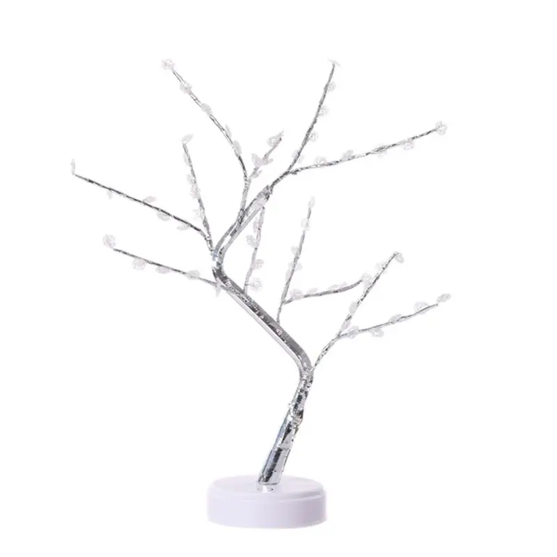 USB Simulation Tree Desk Lamp Creative Star Snowflake Heart Blossom Holiday Home