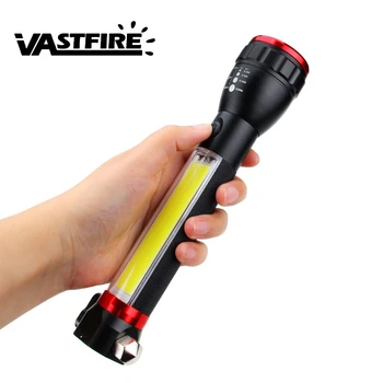 

Multifunctional Flashlight Zoomable USB Rechargeable Light Handle Work Inspection Torch Portable Worklight with Built-in Battery