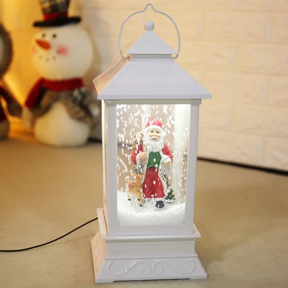 Рождественский светодиодный светильник снежный глобус музыкальный качающийся светильник s Детский Душ подарок вечерние украшения для дома для рождественского фестиваля украшения - Цвет: WHITE