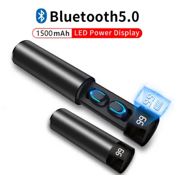 

TWS Wireless Earbuds Bluetooth 5.0 3D Stereo IPX5 Waterproof Touch Bluetooth Sports Earphone powebank 3500mAh