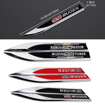 

Car Fender Side Sticker Accessories Auto Metal Emblem Badge for Mugen Logo for Honda Jazz City jade Odyssey Accord Civic pilot