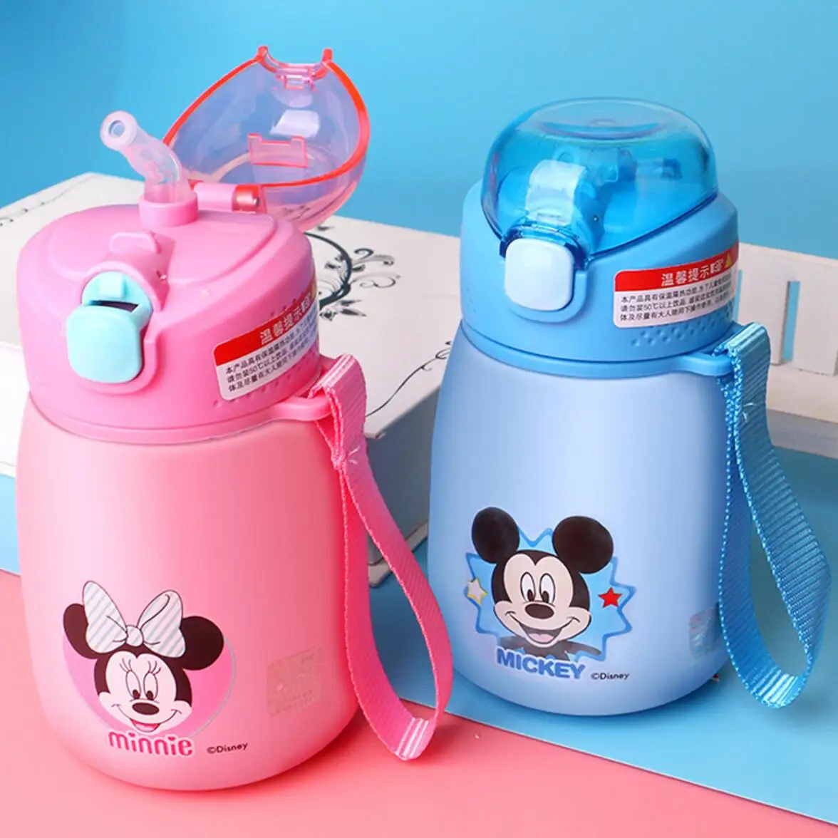 

Retail 350ML Cartoon Mickey Minnie Princess Stainless Steel Vacuum Flasks Thermos Water Bottle