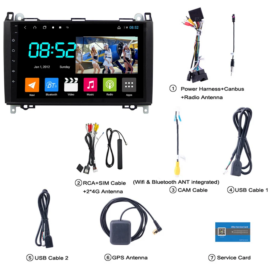 8 Cores Android 8,1 автомобильный DVD 1din мультимедиа Navi система для Benz B200 b-класс Viano Vito W639 W169 B170 W2 Автомобильный gps головное устройство BT SWC wifi - Цвет: 8 Cores