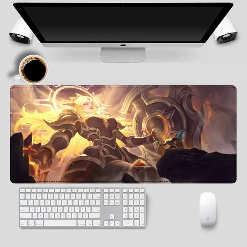 Sale League Of Legends Leona Mouse Pad Gaming MousePad Large Big Mouse Mat Desktop Mat Computer Mouse pad For Overwatch