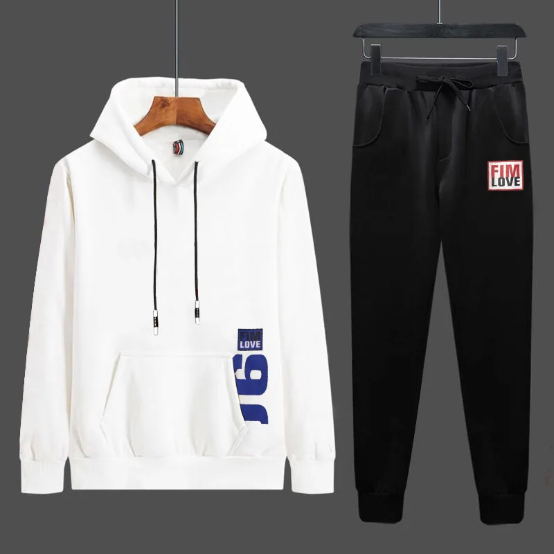

2019 Spring And Autumn New Style Men's Hoodie Set Casual Two-Piece Set Simple And Comfortable Fitness Home Sports Clothing