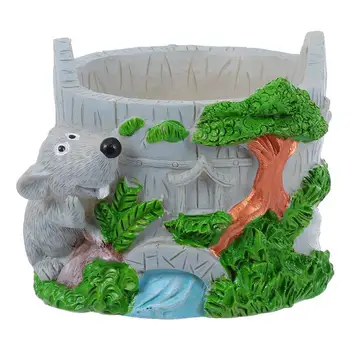

1Pc Adorable Succulent Flowerpot Holder Ornament Resin Garden Home Planter Plant Pot Decoration Desk Ornament