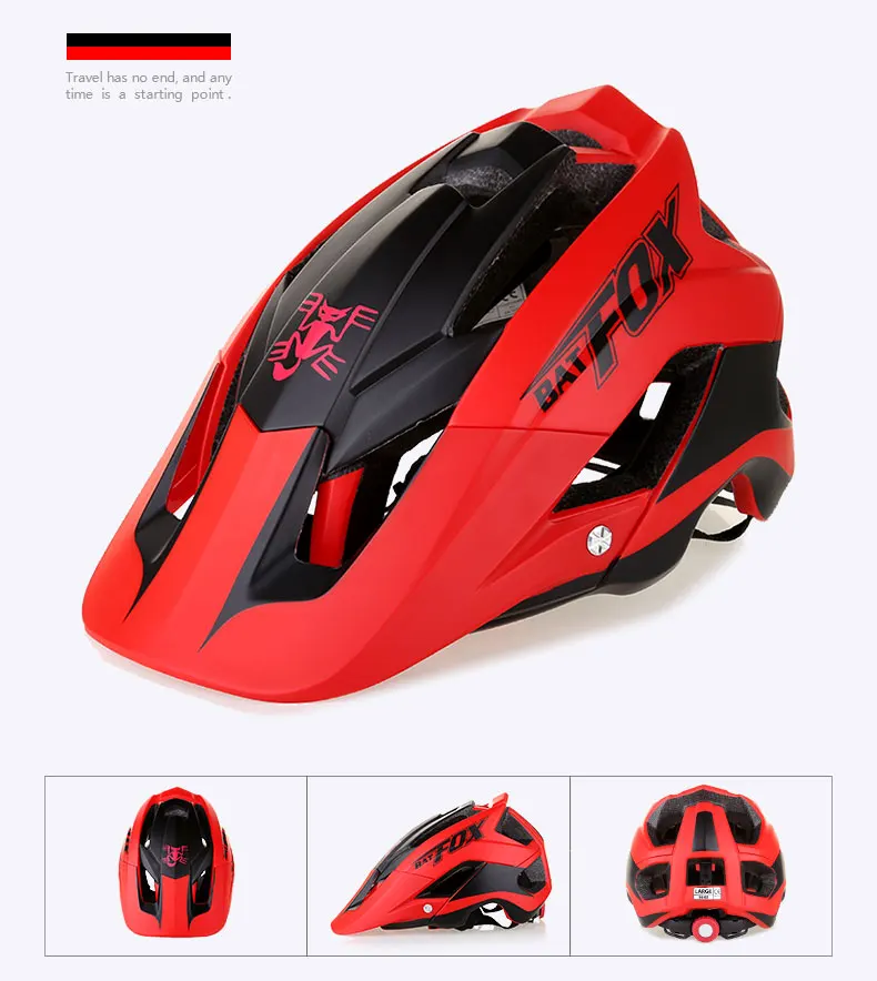 BATFOX 2019 Bicycle Helmet Men Women Road Mountain MTB Helmet Ultralight Integrally-molded Cycling Helmet Casco Ciclismo