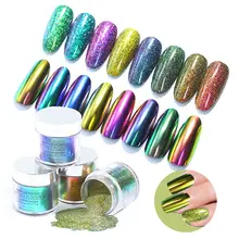 4 в 1 блеск для ногтей, пудра, блестящие наклейки для ногтей, сделай сам, аксессуары для маникюра, 12 видов, U90F