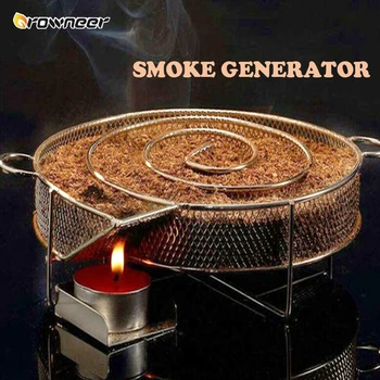 

BBQ Tools Stainless Steel Smoke Generator Round Cold Low Consumption Long Burning Time Generator Robust Metal Cooking Helper