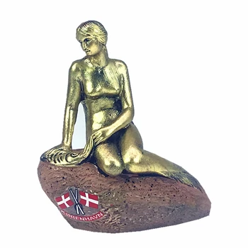 

Handmade Painted Mermaid in Copenhagen, Denmark Statue Creative Resin Crafts Tourism Souvenir Gifts Collection Home Decortion