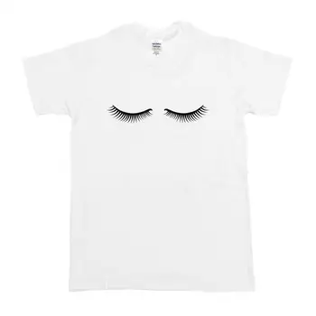 

EYELASHES EYES LASHES LASH POPULAR SLOGAN TEE T SHIRT TOP BLACK WHITE BLOGGER