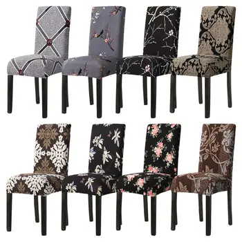 

Elastic Dining Chair Cover Stretch Slipcovers Protector Anti-Dust Home Furniture Decor
