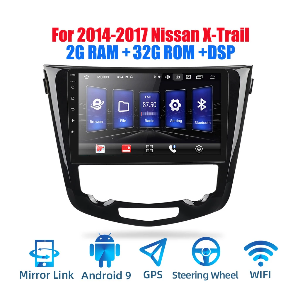Автомобильный радиоприемник DSP 2.5D IPS 10 дюймов Android 9 0 2 din GPS навигация Wi Fi для Nissan X