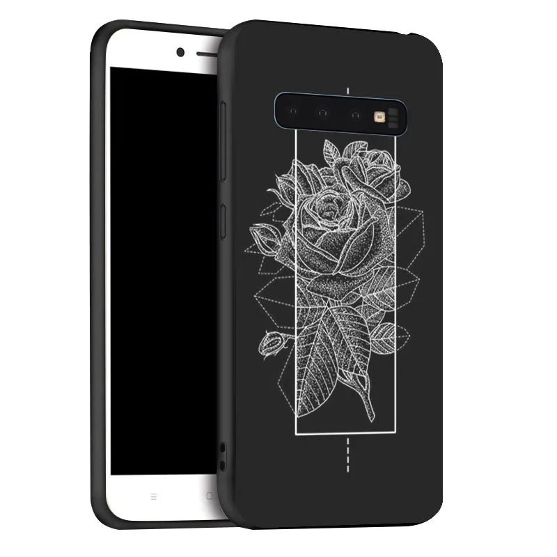 x074 3D типа «сделай сам» чехол для samsung Galaxy S10 Lite S10E чехол силиконовый черный чехол для samsung S9 S8 плюс S10 5G Чехлы для крышки Fundas - Цвет: x074