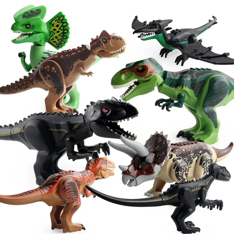 

2020 NEW Jurassic World 2 Building Blocks Dinosaurs Bricks Tyrannosaurus Rex Indominus Rex I-Rex Legoinglys Dinosaurs Kids Toys
