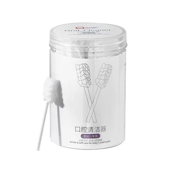 

30 Pack Disposable Baby Mouth Cleaner Gauze Baby Milk Toothbrush Infant Wash Tongue Moss Tongue Cleaning Cotton Swab