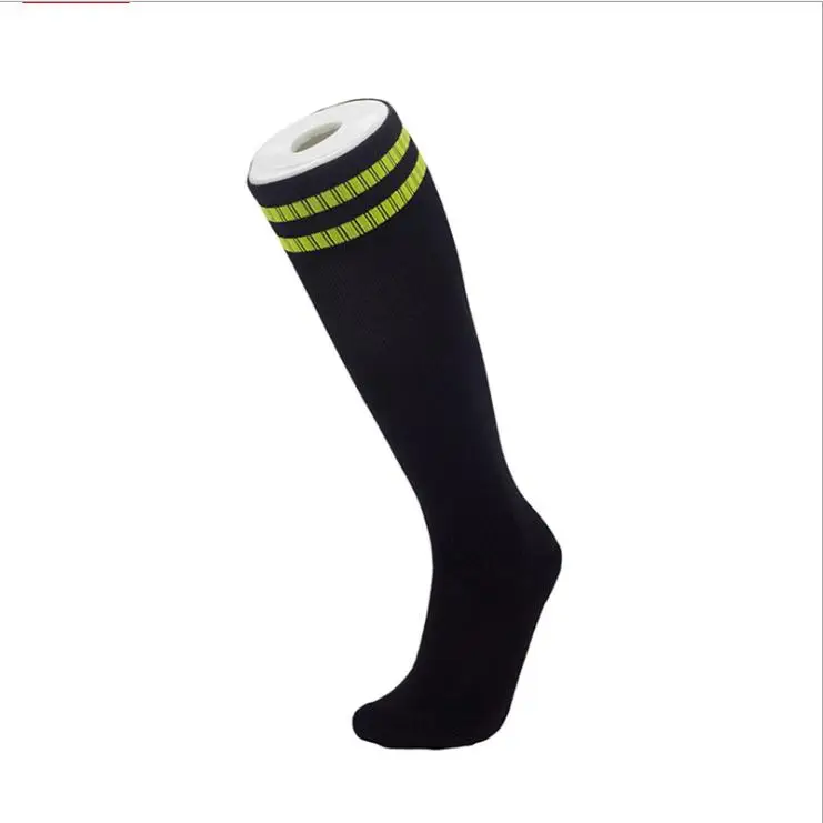 Mens Thick Running Soccer Socks Cycling Sports Compression Socks Men Professional Football Sock Size 6-11 - Цвет: Коричневый