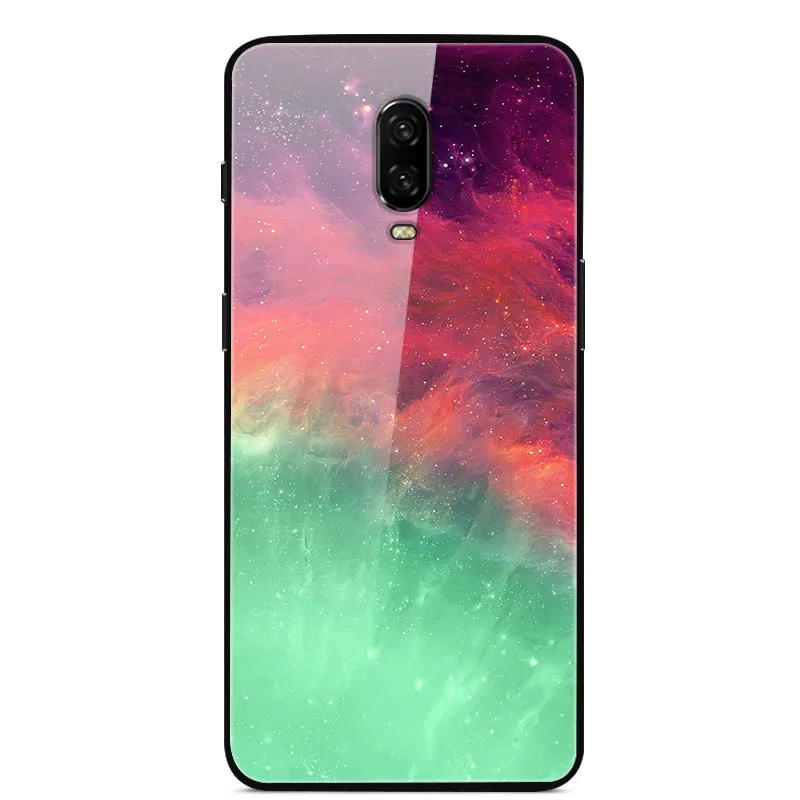 20 Закаленное стекло Чехол для Oneplus 6T Чехол One plus 6T Силиконовая рамка Жесткий ПК Красочная задняя крышка Для Oneplus 6T 1+ 6T Чехол для телефона - Цвет: 20