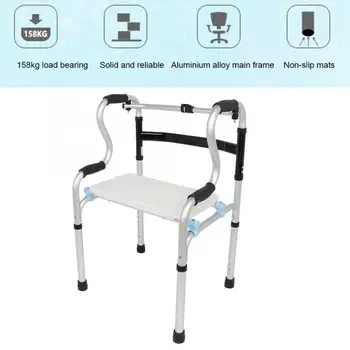 

Multi-Functional Four-Legged Adjustable Folding Elderly Walker Auxiliary Walking Stick Health Care Tool v