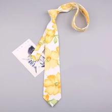 Модные Разноцветные галстуки в повседневном стиле для мужчин и женщин 7 см из хлопка с принтом