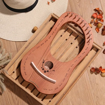 

Entertainment Travel Practice 10 16 String Solid Wood Mini Professional Sound Portable Musical Instrument Party Lier Harp Gift
