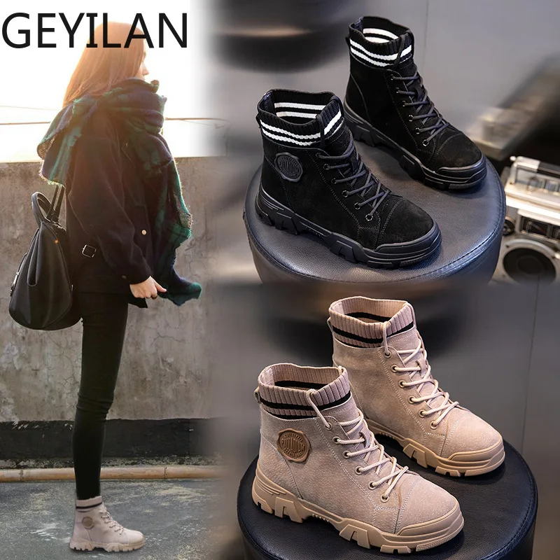 2019 г., женские зимние ботинки женские ботинки на платформе повседневные ботильоны на шнуровке женская обувь с круглым носком Зимние ботильо... 2019 г., женские зимние ботинки женские ботинки на платформе повседневные ботильоны на шнуровке женская обувь с круглым носком Зимние ботильо...