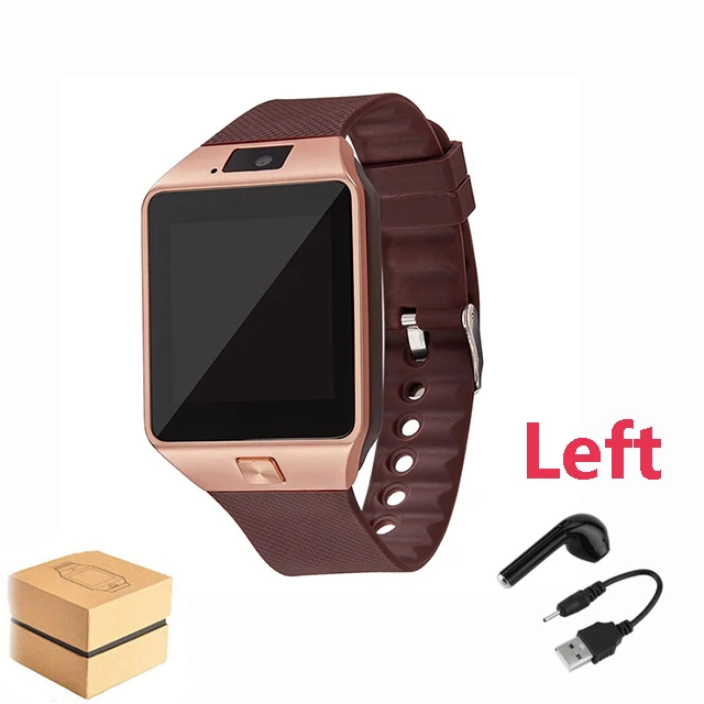 Умные часы DZ09, умные часы с поддержкой TF SIM камеры, мужские спортивные наручные часы с Bluetooth для IOS Android, с i7 TWS, беспроводные наушники - Цвет: Gold A