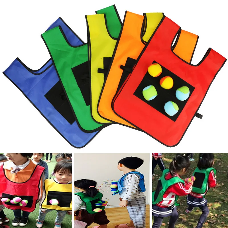 

Children Kids Shooting Balls Games Throw Toy Vest Educational for Outdoor Sport YJS Dropship