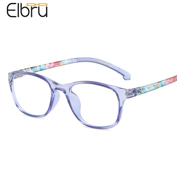

Elbru Anti-blue Light Oval Children Glasses Frame TR90 Ultralight Frame Optical Computer Goggles Soft Eyeglasses For Girl&Boys