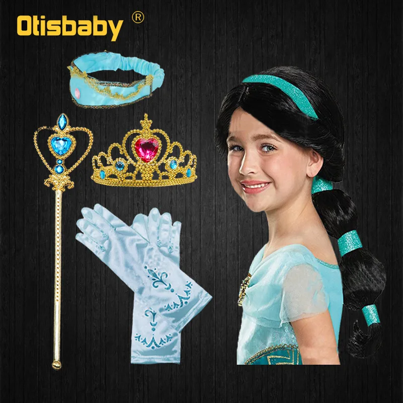 Jasmine Set Бутик Необычные Детские День рождения карнавал костюм Жасмин дети арабский Рождество одежда цветочные девушки фантазия принцесса - Цвет: Jasmine Set