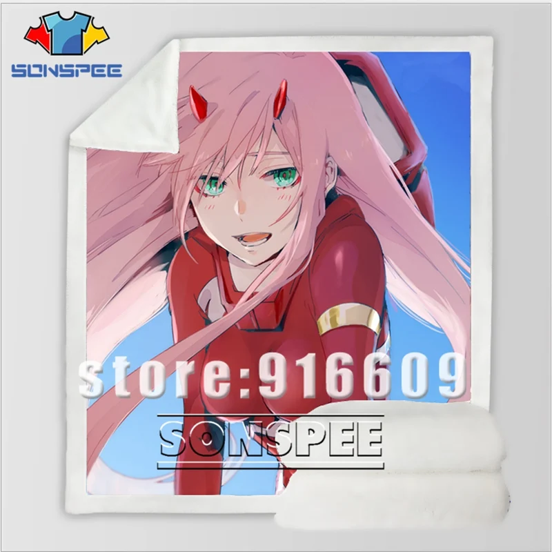 DARLING in the FRANXX Zero Диван Постельные принадлежности бархат узорчатый офис Harajuku зимнее теплое Покрывало Постельное белье путешествия одеяло Стёганое одеяло